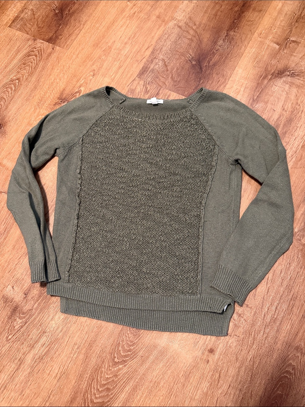 Silence + Noise Olive Green Knit Women's Sweater